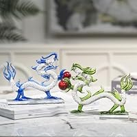 Amazon.co.jp: k9クリスタル 水晶置物 龍 中華龍 ガラス クリスタル